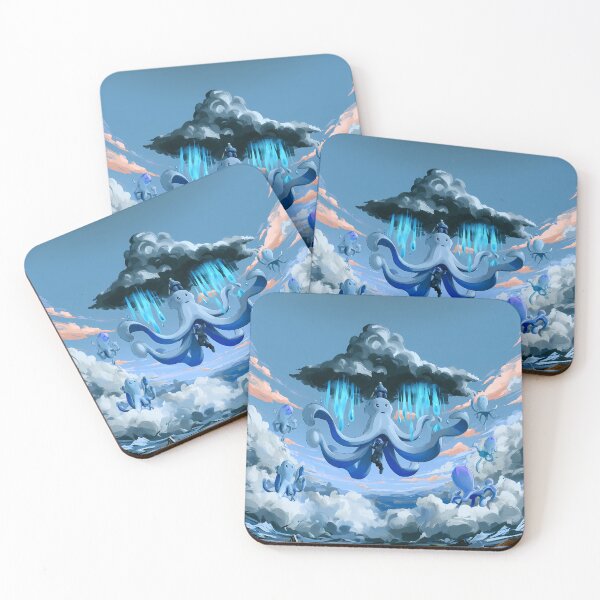 Item preview, Giant Flying Octopus Storm Clouds Fantasy Sky Art designed and sold by Lunat1kk.