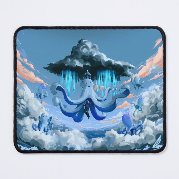 Item preview, Giant Flying Octopus Storm Clouds Fantasy Sky Art designed and sold by Lunat1kk.