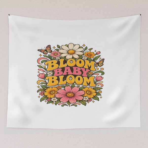 Item preview, Bloom Baby Bloom Vintage Retro Floral Design designed and sold by EssentialsWear.