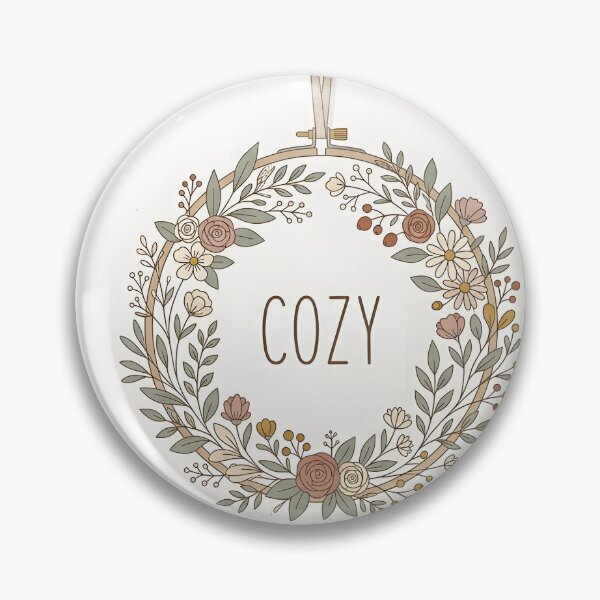 Item preview, Cozy botanical embroidery hoop wall decor mockup designed and sold by homydesign.