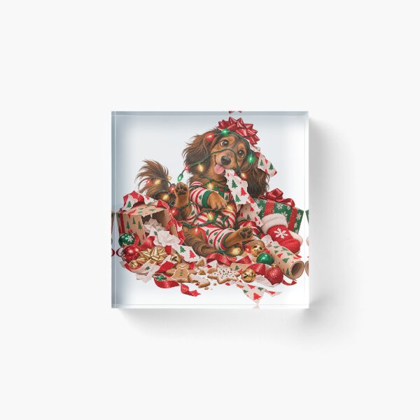 Item preview, Festive Dachshund Gifts and Lights Sticker designed and sold by Drip stamp.