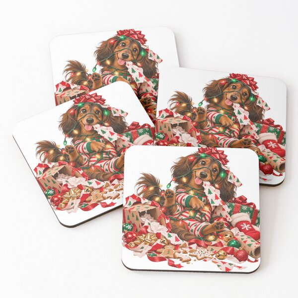 Item preview, Festive Dachshund Gifts and Lights Sticker designed and sold by Drip stamp.