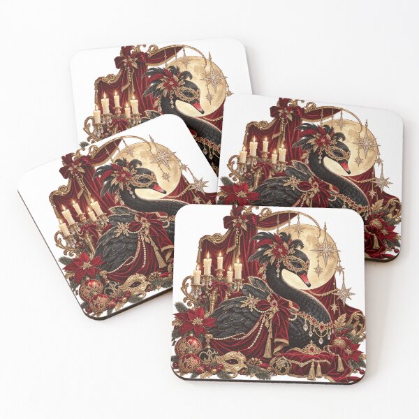 Item preview, Baroque Black Swan Christmas Sticker designed and sold by Drip stamp.