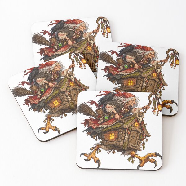 Item preview, Baba Yaga Running Hut Sticker designed and sold by Drip stamp.