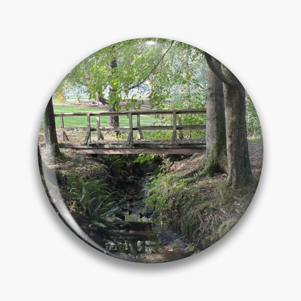 Item preview, Rustic Bridge Over Creek in Autumn Woods designed and sold by veraD58.