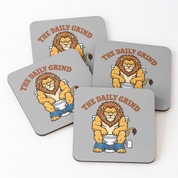 Item preview, Daily Grind – Funny Lion on Toilet Cartoon  designed and sold by freshwear design.