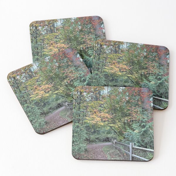 Item preview, Autumn Forest Pathway with Wooden Fence designed and sold by veraD58.