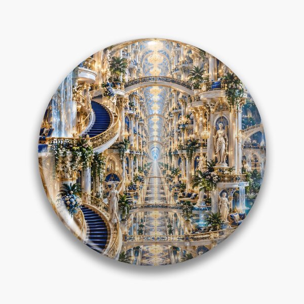 Item preview, Infinite Sapphire Palace – Luxurious Blue and Gold Fantasy Architecture designed and sold by IRON SIREN.