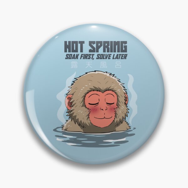 Item preview, Hot Spring – Soak First, Solve Later Japanese Snow Monkey designed and sold by ZenReiArt.