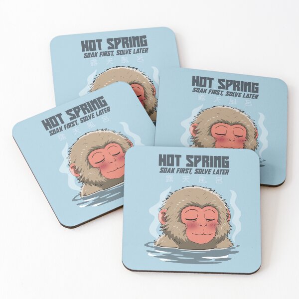 Item preview, Hot Spring – Soak First, Solve Later Japanese Snow Monkey designed and sold by ZenReiArt.
