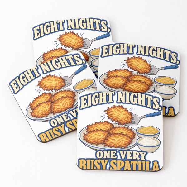 Item preview, Eight Nights One Busy Spatula Hanukkah Latkes designed and sold by Xnuery.