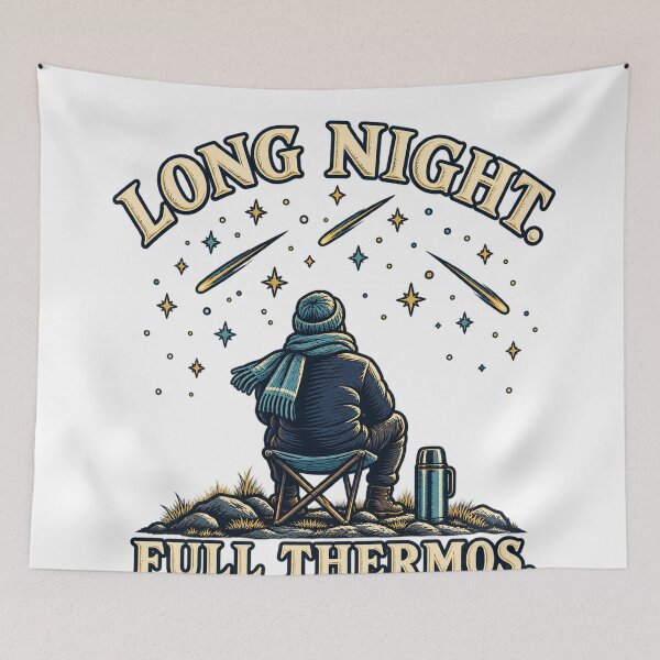 Item preview, Long Night Full Thermos Clear Sky Stargazing designed and sold by Xnuery.