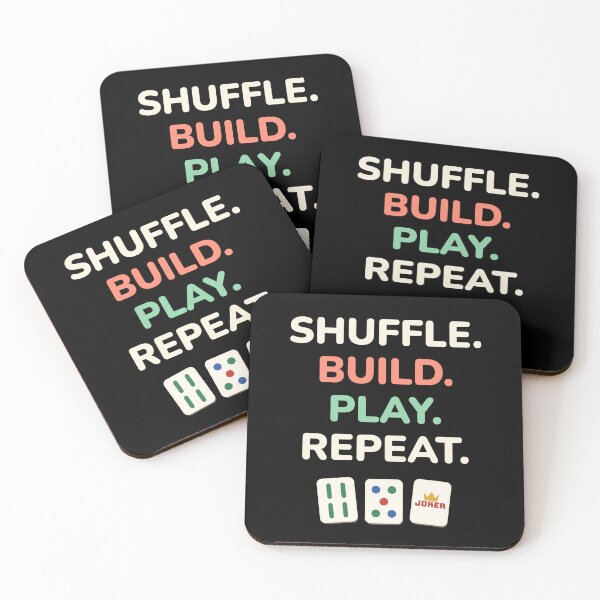 Item preview, Shuffle. Build. Play. Repeat. - Mahjong (Dark) designed and sold by VNDRlab.