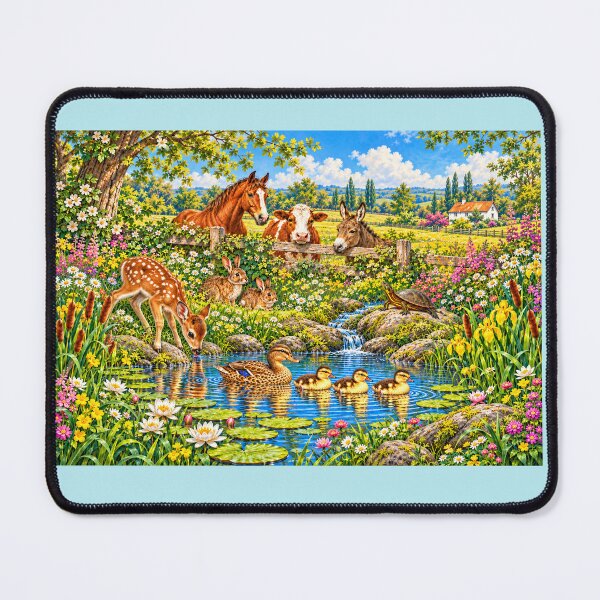 Item preview, Animal Friends at the Farm Pond Jigsaw Puzzle designed and sold by Penbrook Farms.