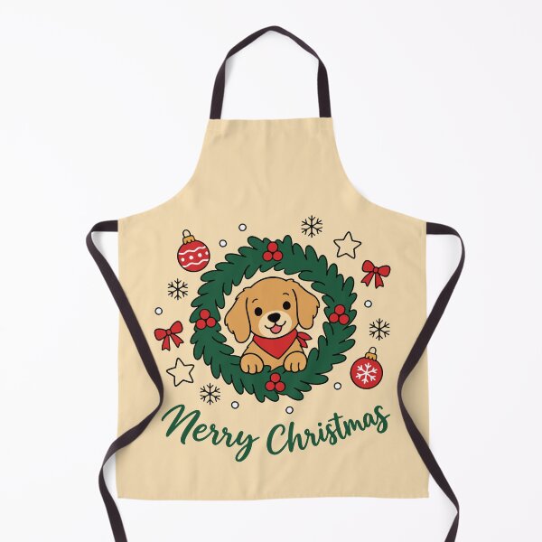 Item preview, Merry Christmas Golden Retriever Wreath designed and sold by 89BLACK.