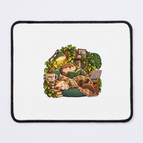 Item preview, Cozy Reading Otter designed and sold by Softbyte Studio.