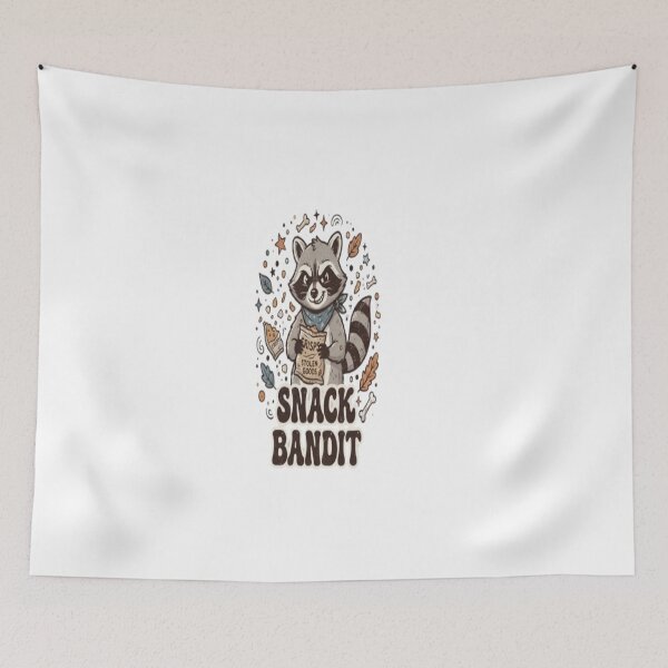 Item preview, Snack Bandit – Funny Raccoon Stealing Snacks Cute Woodland Animal Art designed and sold by EssentialsWear.