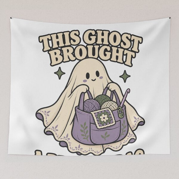 Item preview, This Ghost Brought a Project Bag Crochet designed and sold by Xnuery.