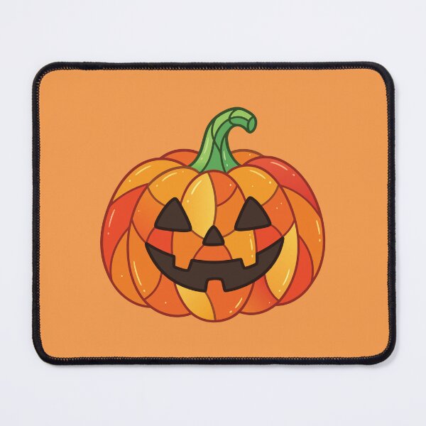 Item preview, Stained Glass Pumpkin Bright Halloween Jack O Lantern Art designed and sold by zan-mf.