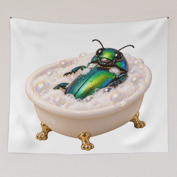 Item preview, Pampered Jewel Beetle Bathtub designed and sold by Sillytoe.