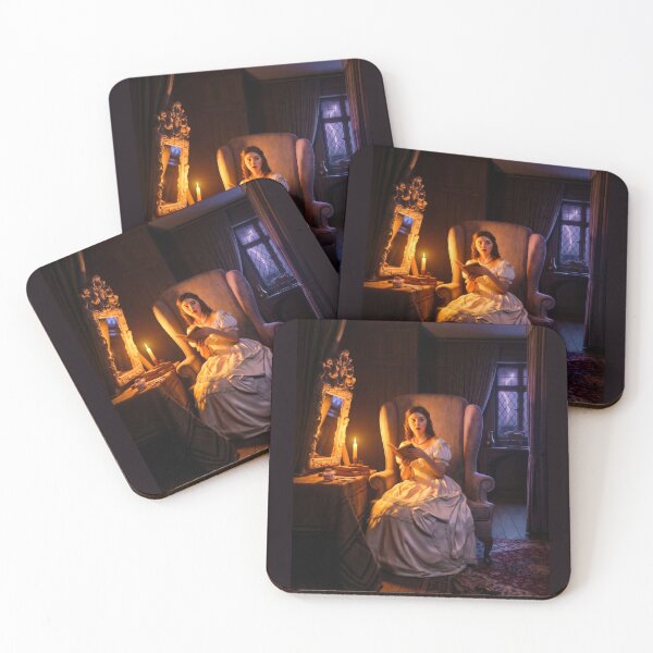 Item preview, Young Lady Reading by Candlelight In a Stormy Night  designed and sold by artisfun333.