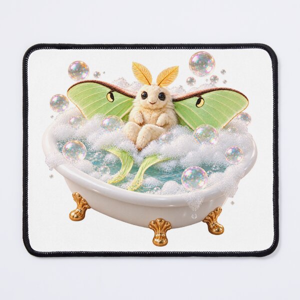 Item preview, Whimsical Luna Moth Bathtub designed and sold by Sillytoe.