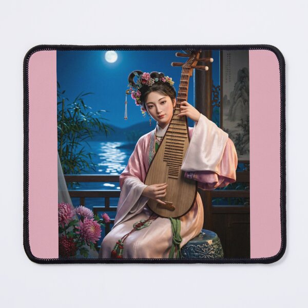 Item preview, Chinese Hanfu Woman Playing Pipa Lute Portrait designed and sold by artisfun333.
