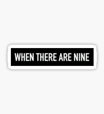 RBG - When There Are Nine Sticker