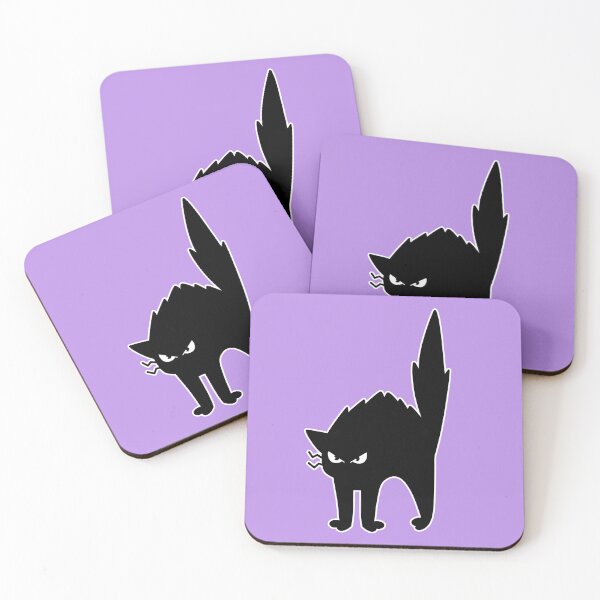 Item preview, Funny Angry Black Cat With Arched Back Drawing designed and sold by magdalenanegra.