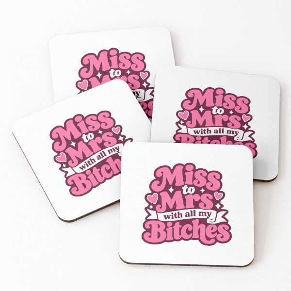 Item preview, Miss To Mrs Bachelorette Bridal Shower Pink Typography designed and sold by FemmePod.