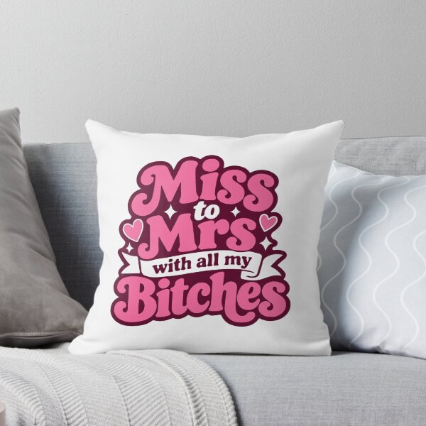 Item preview, Miss To Mrs Bachelorette Bridal Shower Pink Typography designed and sold by FemmePod.