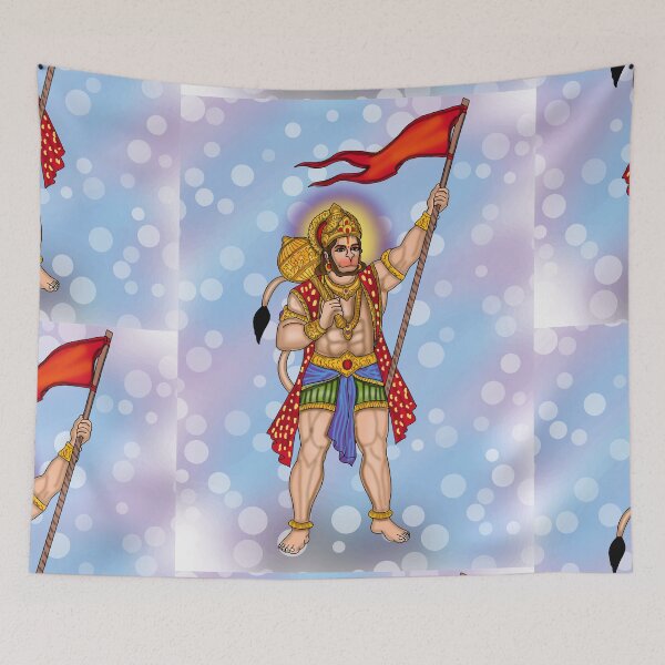 Item preview, Lord Hanuman Digital Drawing | Hindu Deity Devotional Artwork designed and sold by Harshit_Digital_Arts.