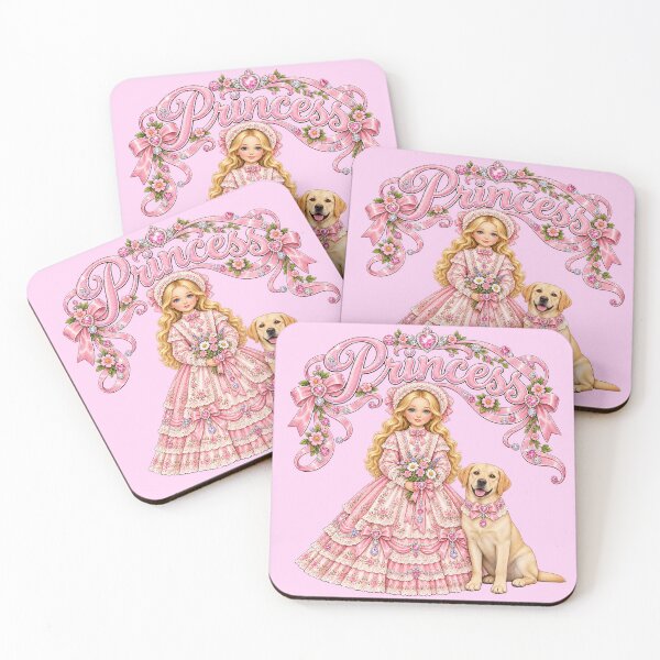 Item preview, Princess wearing a Pink Pioneer Bonnet with Best Friend Pup! designed and sold by meganlaub1.