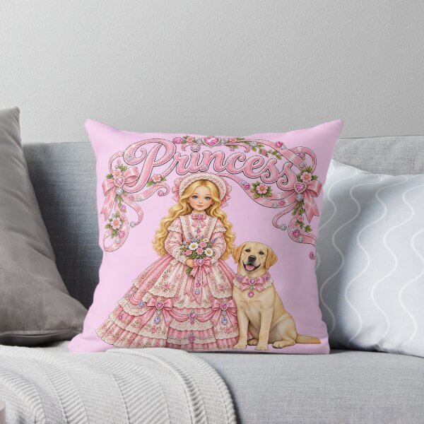Item preview, Princess wearing a Pink Pioneer Bonnet with Best Friend Pup! designed and sold by meganlaub1.