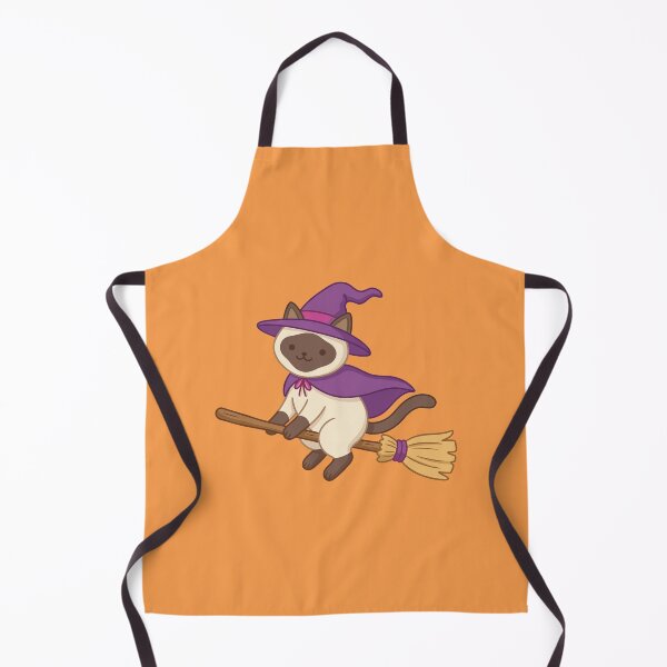 Item preview, Witch Cat Riding Broom Cute Purple Halloween Costume designed and sold by zan-mf.