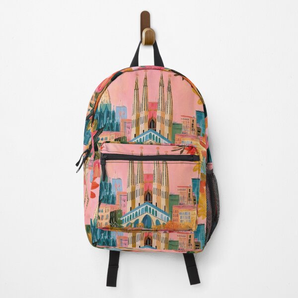 Item preview, Autumn in Barcelona Featuring the Iconic Sagrada Familia and Colorful City Skyline designed and sold by OlfactoART Studio.