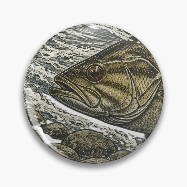 Item preview, Vintage Smallmouth Bass Rocky Water Heritage Graphic designed and sold by NobleCast .