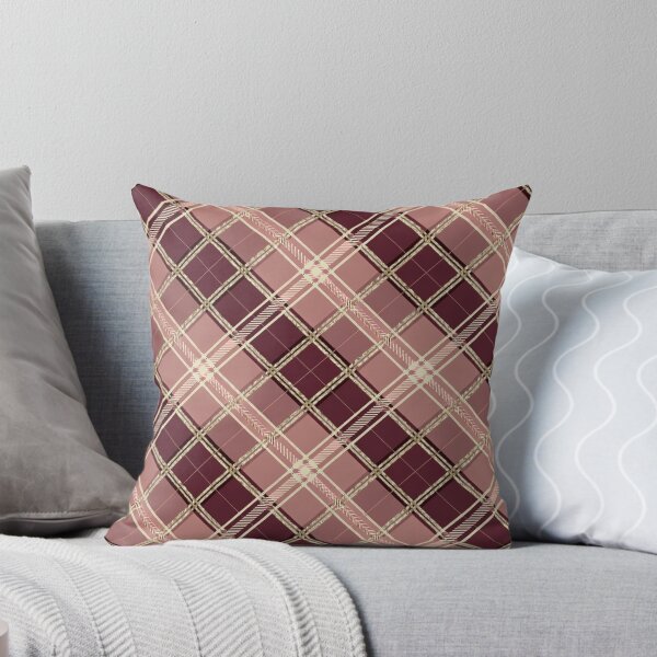 Item preview, Luxury Burgundy and Dusty Rose Argyle Plaid designed and sold by Dream Bloom Gallery.