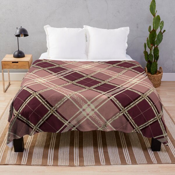 Item preview, Luxury Burgundy and Dusty Rose Argyle Plaid designed and sold by Dream Bloom Gallery.
