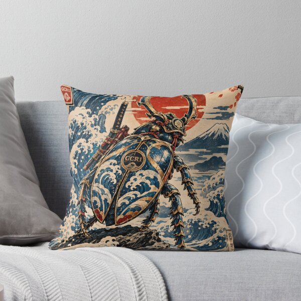 Item preview, GCR1 Wavebound Samurai Scarab – Japanese Ukiyo-e Beetle Art designed and sold by GCR1.