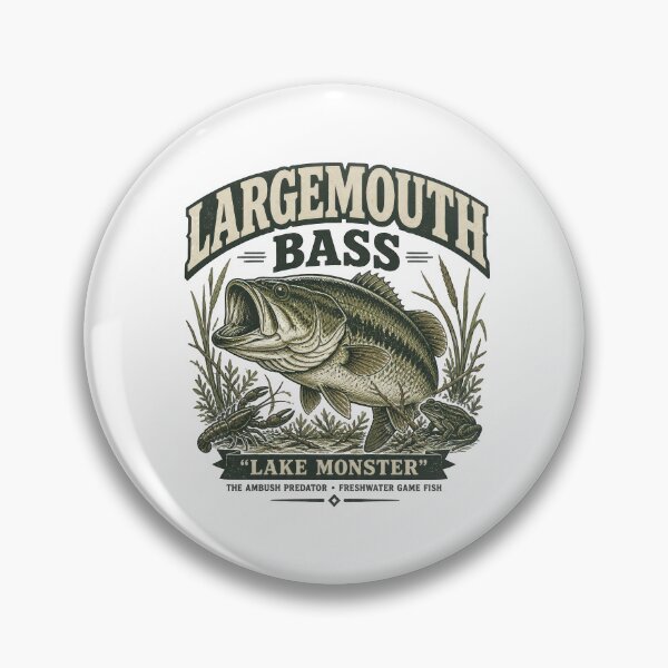 Item preview, Vintage Largemouth Bass Lake Monster Heritage Emblem designed and sold by NobleCast .