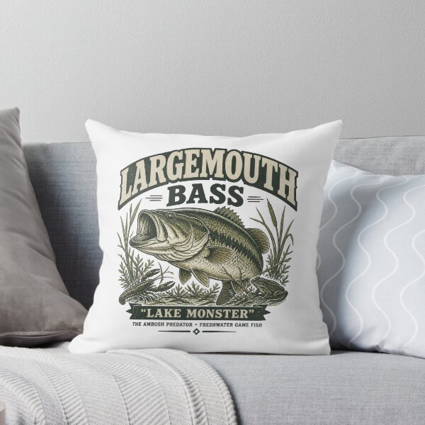 Item preview, Vintage Largemouth Bass Lake Monster Heritage Emblem designed and sold by NobleCast .