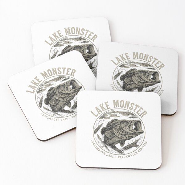 Item preview, Lake Monster Largemouth Bass Vintage Fishing Emblem designed and sold by NobleCast .