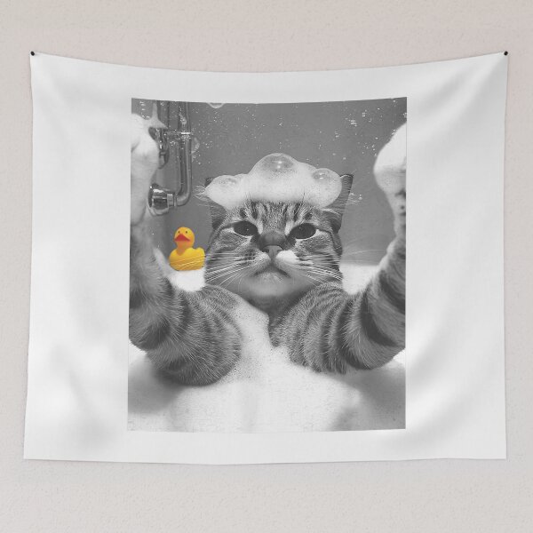 Item preview, Cat Selfie in Bathtub T-Shirt for Men Women Girls Kids designed and sold by cretegracieuk.