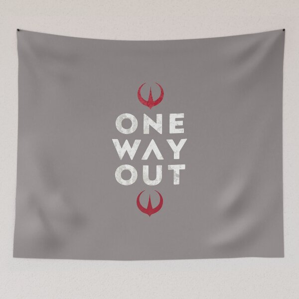 Item preview, One Way Out Distressed Text Logo Shirt-71 designed and sold by OceaneSchimme.