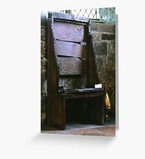 Bede’s chair Anglo Saxon chancel Jarrow 19971024 0029 Greeting Card