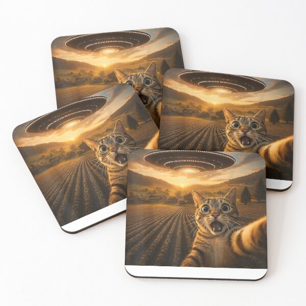 Item preview, Cat Selfie with Alien Funny Cat Gifts UFO for Men Women Kid designed and sold by cretegracieuk.