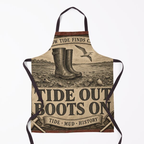 Item preview, Tide Out Boots On Beachcombing Badge designed and sold by BoosterShop.
