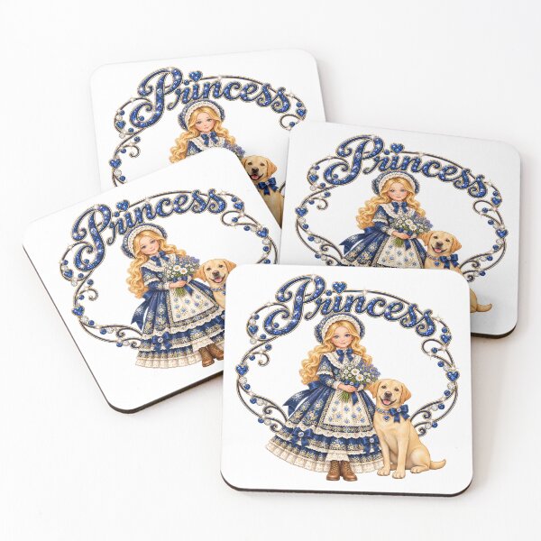 Item preview, Blue Floral Pioneer Princess with her Best Pal! designed and sold by meganlaub1.