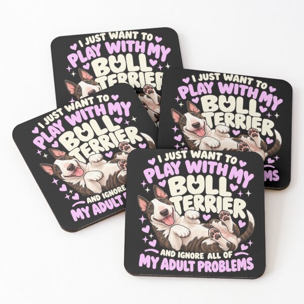 Item preview, Play With My Bull Terrier designed and sold by Art For You Studio.